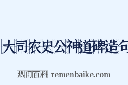大司农史公神道碑造句是什么意思的图片
